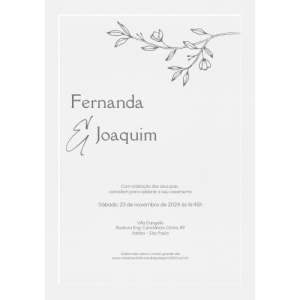 Convite Vertical Fernanda para Produto