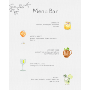 Menu Bar Fernanda - 5 Drinks