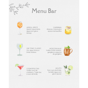 Menu Bar Fernanda - 6 Drinks