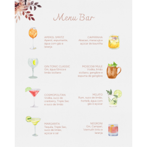 Menu Bar Valentina - 8 Drinks