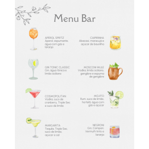Menu Bar Fernanda - 8 Drinks