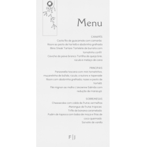Menu Lado Único Fernanda