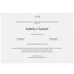Convite Horizontal Isabela