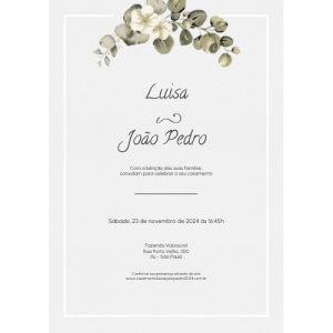 Convite Vertical Luisa