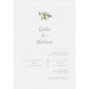 Convite Vertical Giulia