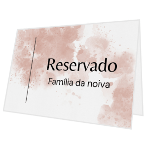 Marcador de Mesa Reservada Isabela