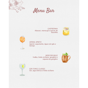 Menu Bar Carol - 4 Drinks