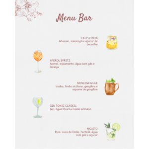 Menu Bar Carol - 5 Drinks