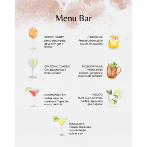 Menu Bar Isabela - 7 Drinks