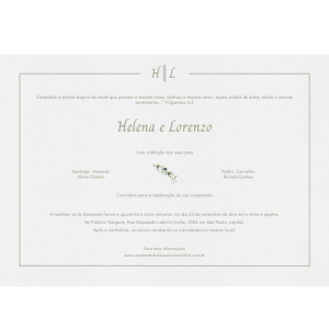 Convite Horizontal Helena