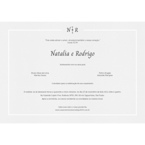 Convite Horizontal Natalia