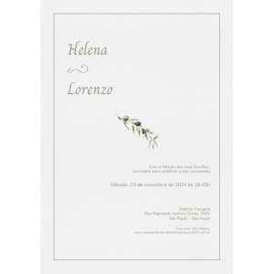 Convite Vertical Helena