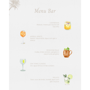 Menu Bar Beatriz - 5 Drinks