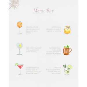 Menu Bar Beatriz - 6 Drinks
