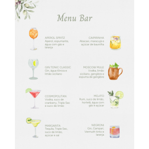 Menu Bar Helena - 8 Drinks