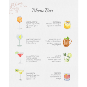 Menu Bar Ana - 8 Drinks