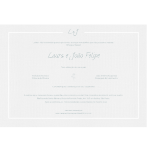 Convite Horizontal Laura