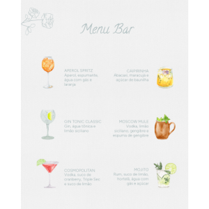 Menu Bar Laura - 6 Drinks