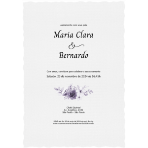 Convite Vertical Maria Clara