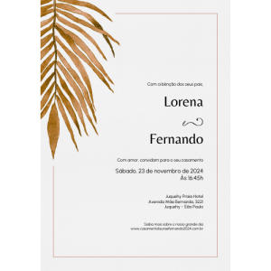 Convite Vertical Lorena