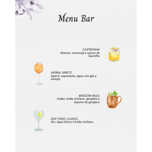 Menu Bar Maria Clara - 4 Drinks
