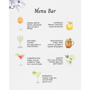 Menu Bar Maria Clara - 7 Drinks