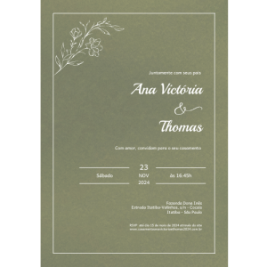 Convite Vertical Colorido Ana